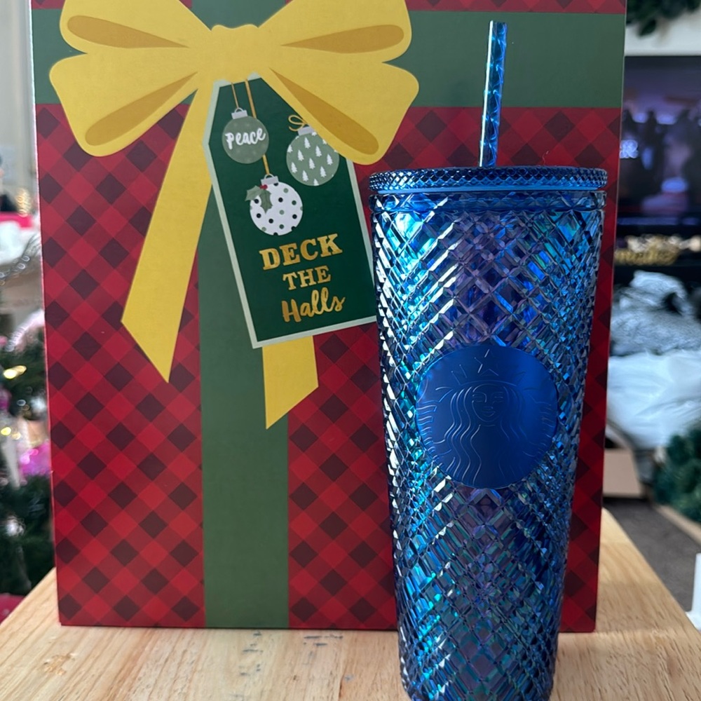 Blue Jeweled Cold Cup BNWT